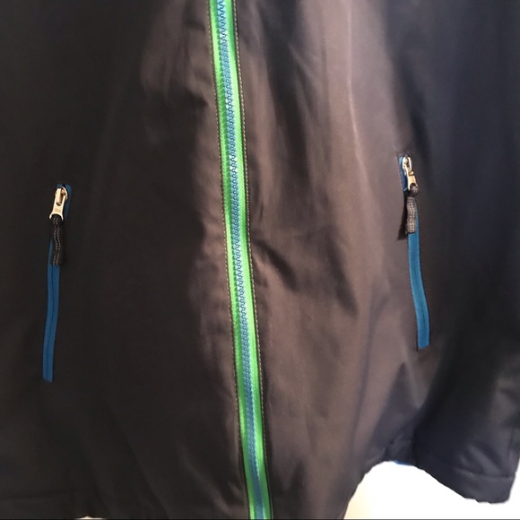 Men’s Lands’End Size XL Blue &Green Hooded Jacket. - Picture 7 of 8